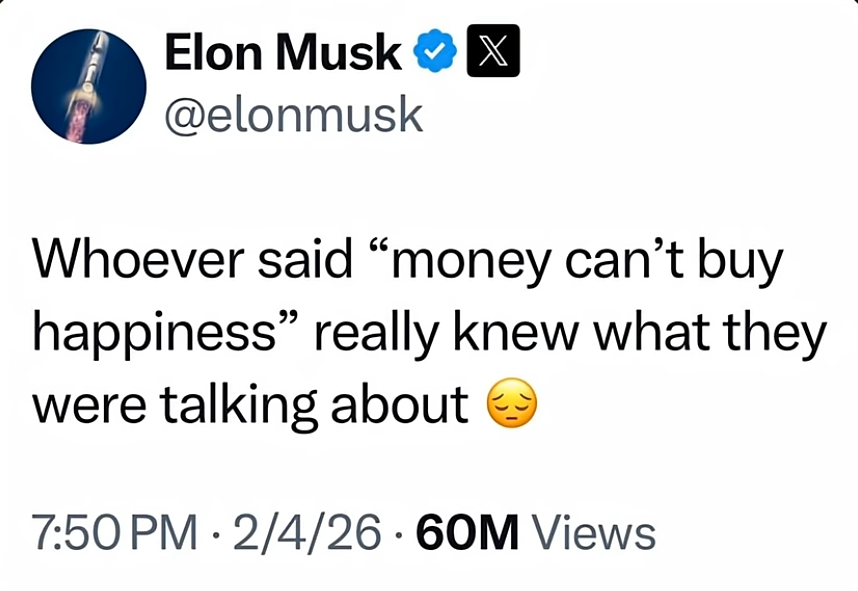 Elon Musk's post on X